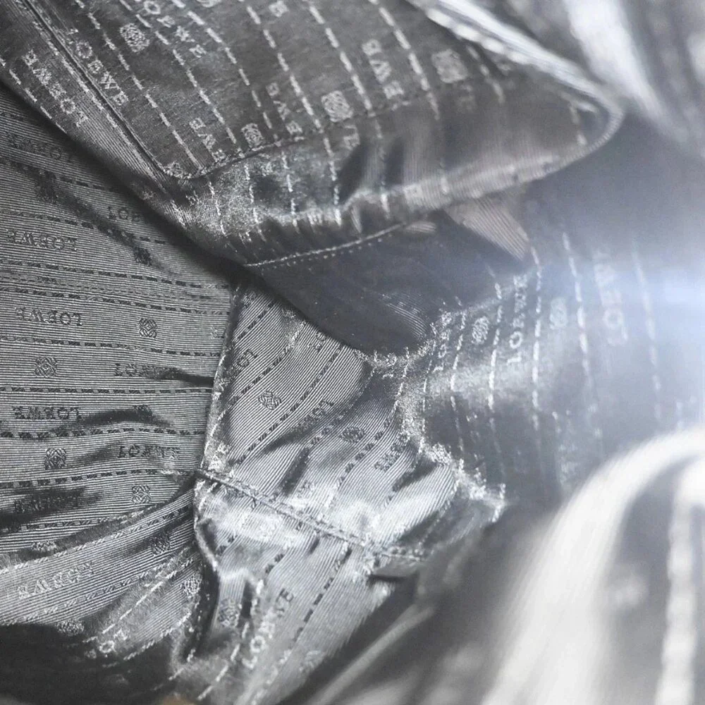 LOEWE Logo Anagram 2Way Shoulder Hand Bag Leather Black GHW Spain 95RL702 - Picture 8 of 16